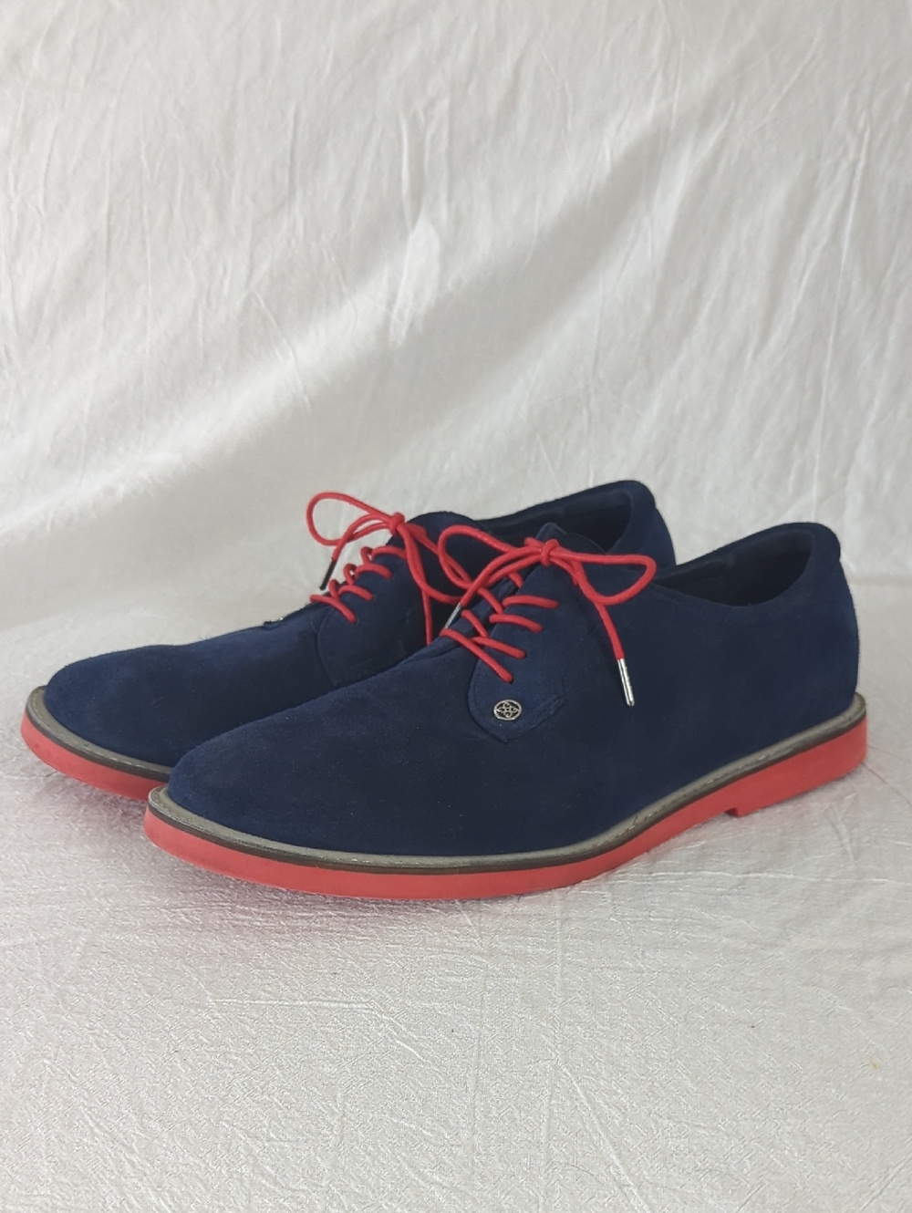 G/FORE Gallivanter Suede Golf Shoes Navy Red SM133-500GLVT Men's Size 10